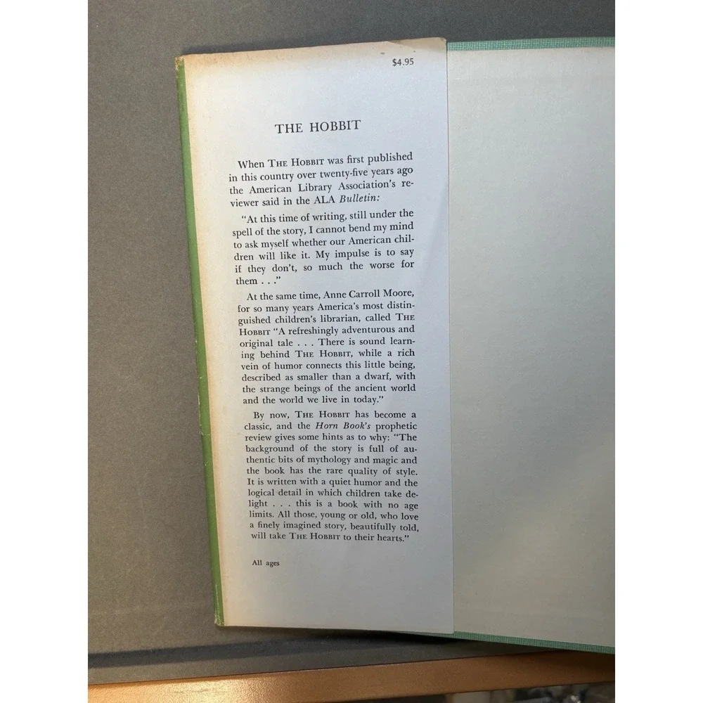The Hobbit by J.R.R. Tolkien, 27th Printing with Map